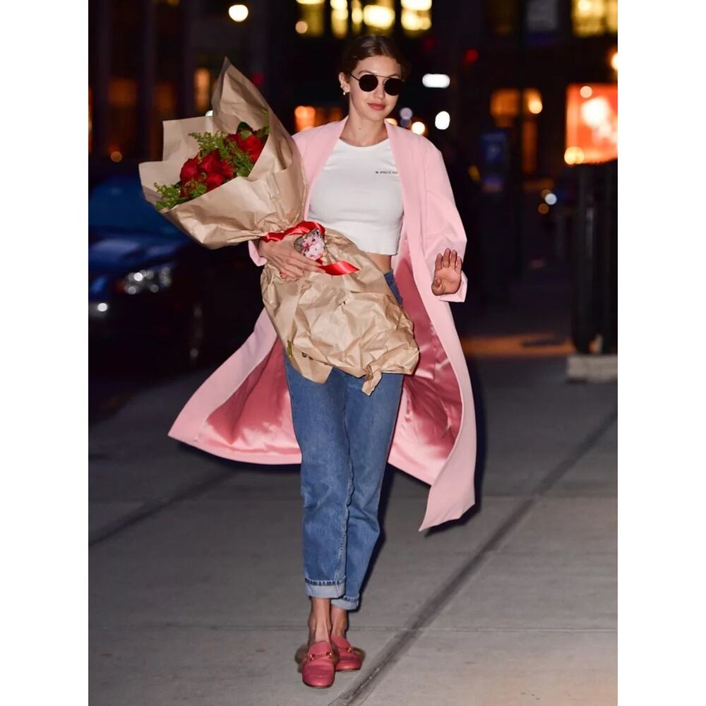 Gucci Princetown Pink Leather Fur Trim Horsebit Mules Size 37 - Picture 12 of 13